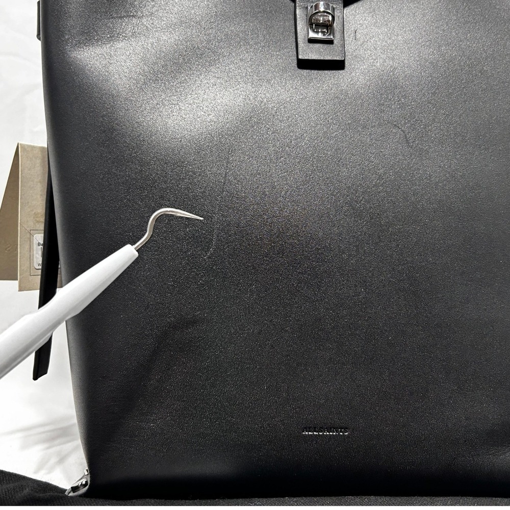 New AllSaints Miro Black Leather Crossbody Shoulder Bucket With Dust Bag- NWT - Picture 9 of 12